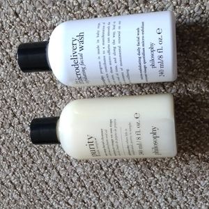 New! 8 fluid ounce each Philosophy Purity Made Simple and Microdelivery Wash.